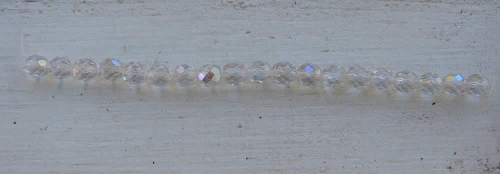 Tjeckiska Firepolish - Crystal AB 8mm, 25-pack Hilmas Pyssel