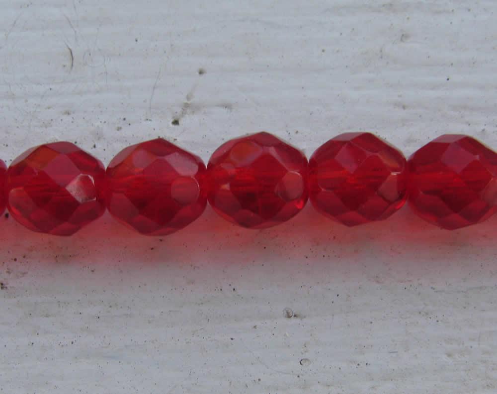Tjeckiska Firepolish - Siam 8mm, 25-Pack Hilmas Pyssel