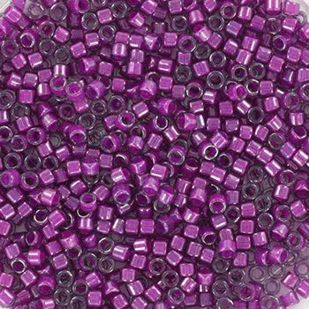 Miyuki Delica - Lined Pale Blue/Magenta Luster 11/0, 5 gram Miyuki