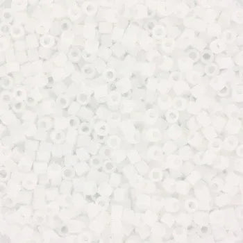 Miyuki Delica - Matte White AB 11/0, 5 gram Miyuki