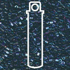 Miyuki Seed Beads - Blue Lined Aqua AB 8/0 Hex Cut, 20 Gram Miyuki