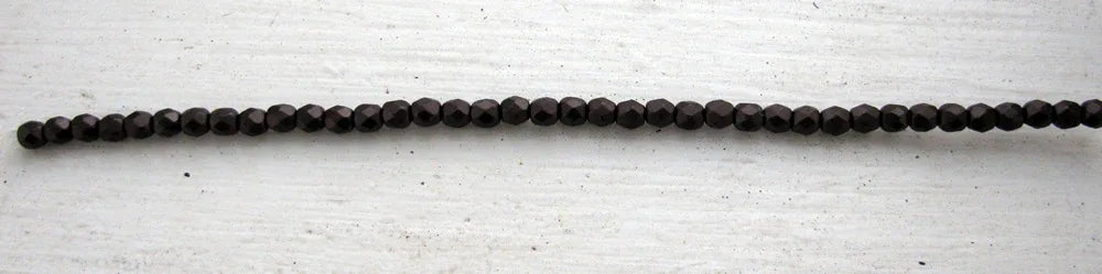 Tjeckiska Firepolish - Pastel Dark Brown/Bronze 4 mm, 1 sträng Hilmas Pyssel