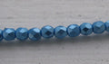 Tjeckiska Firepolish - Pastel Turquoise 4 mm, 1 sträng Hilmas Pyssel
