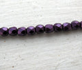 Tjeckiska Firepolish - Pastel Bordeaux 4 mm, 1 sträng Hilmas Pyssel
