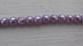 Tjeckiska Firepolish - Pastel Light Rose 4 mm, 1 sträng Hilmas Pyssel