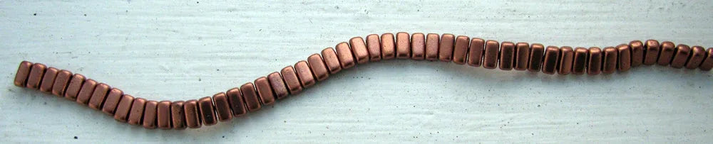 CzechMates Bricks - Matte Metalic Copper, 1 sträng CzechMates