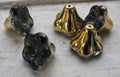 Tjeckiska änglakjolar/blommor - Crystal Aurum 11x13mm, 5-pack Hilmas Pyssel