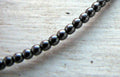 Tjeckiska Vaxade Glaspärlor - Hematite 2mm, 1 sträng Hilmas Pyssel