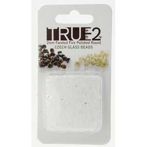 Tjeckiska Firepolish - Crystal AB True 2 mm, 2 gram Hilmas Pyssel