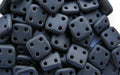 CzechMates QuadraTile - Matte Jet 6x6x2mm, 10 gram CzechMates