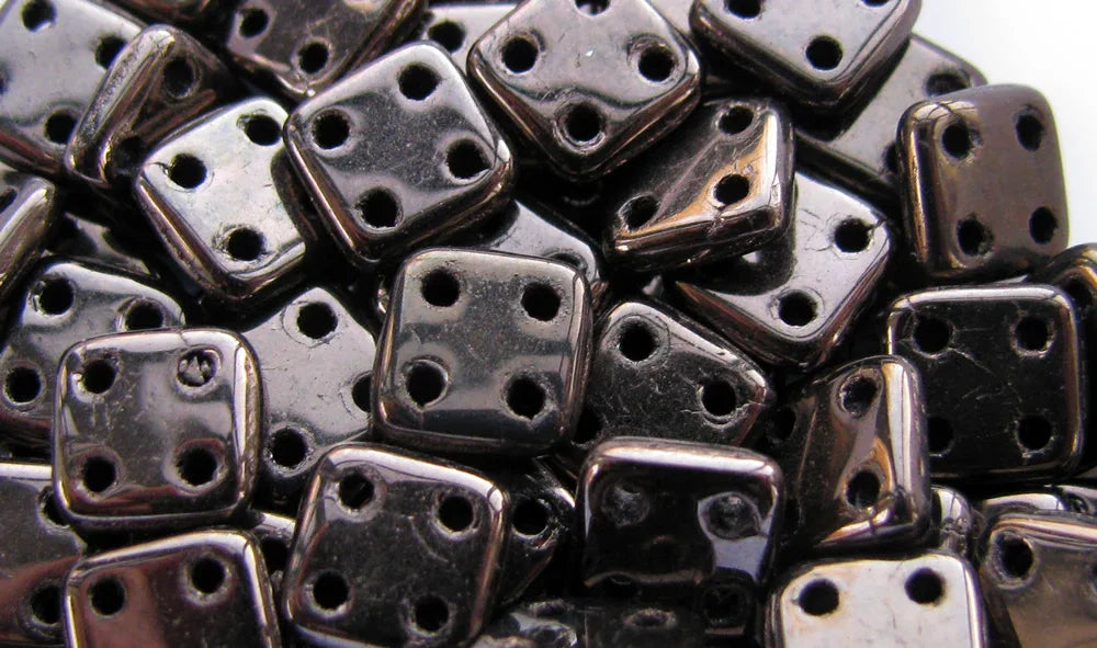 CzechMates QuadraTile - Dark Bronze 6x6x2mm, 10 gram CzechMates