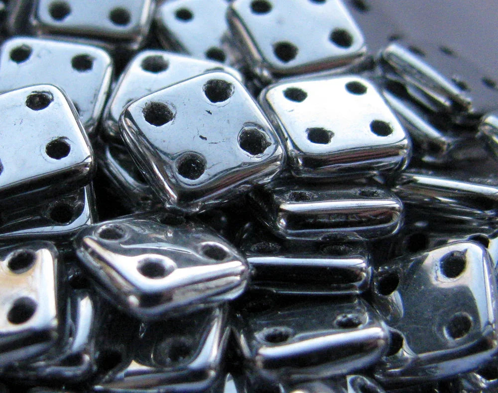 CzechMates QuadraTile - Silver 6x6x2mm, 10 gram CzechMates