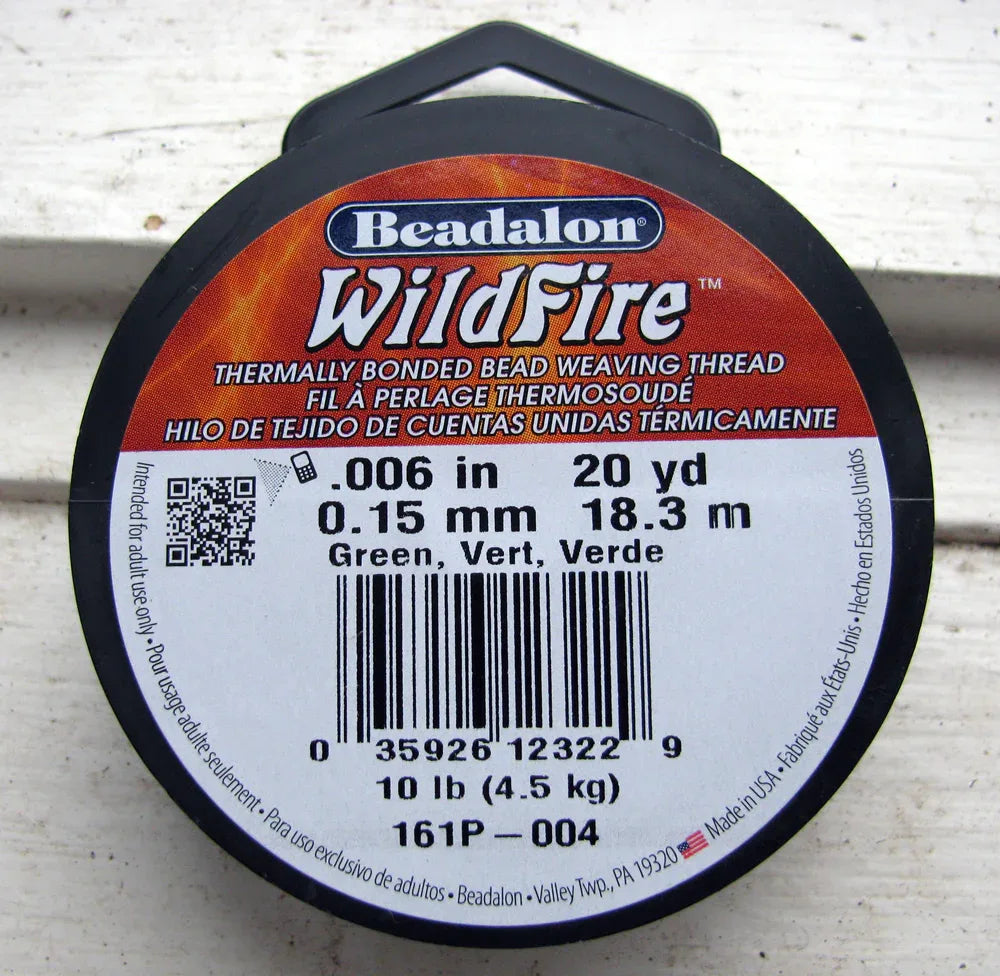 Wildfire 0,06 - Grön, 20 yards Beadalon