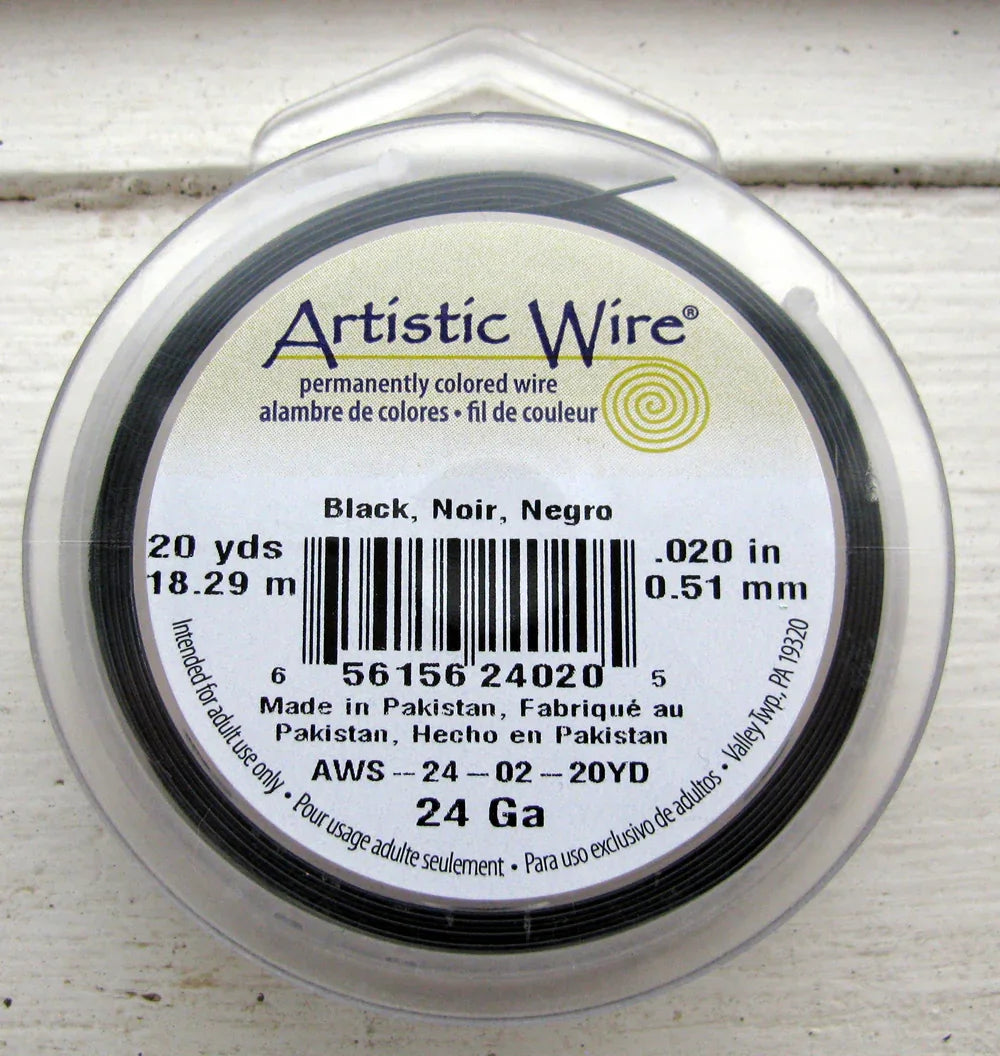 Artistic Wire 24 Ga - Svart 1 rulle Artistic wire