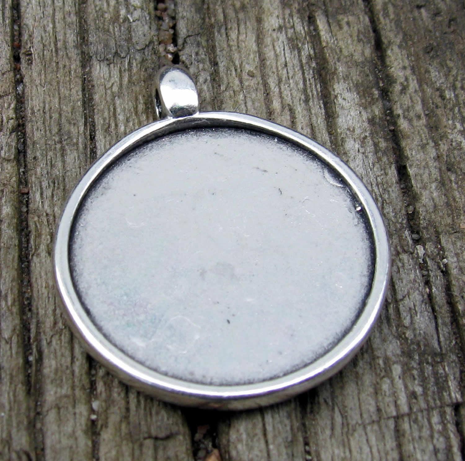 Ramberlock Silverfärgad - Rund stilren 20mm, 1 styck Grekisk Metall