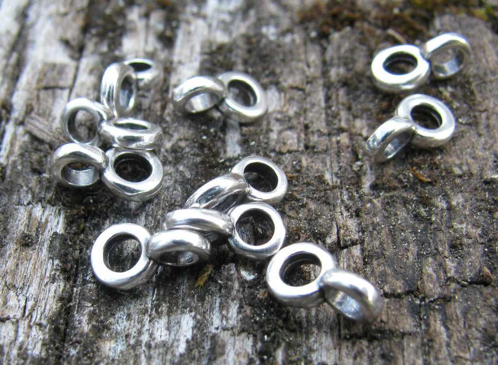 Berlockhållare Silverpläterad - Mini, 10-pack Grekisk Metall