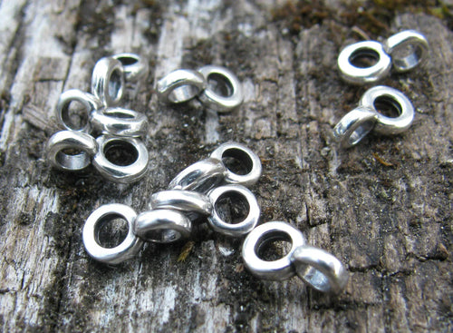 Berlockhållare Silverpläterad - Mini, 10-pack Grekisk Metall