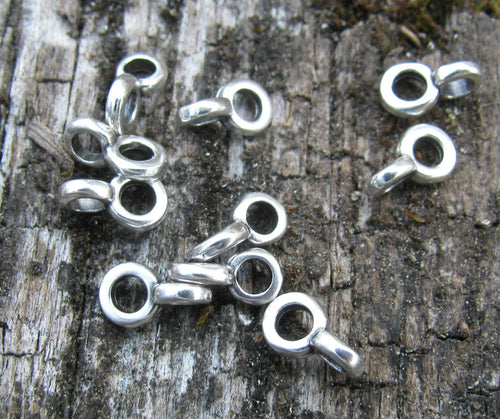 Berlockhållare Silverpläterad - Mini, 10-pack Grekisk Metall