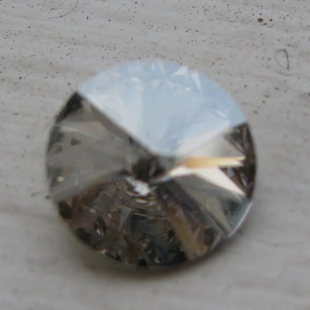 Swarovski Rivoli Crystals - Crystal Silver Shade Foiled 14mm, 1 styck Swarovski