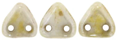 CzechMates Triangle Bead - Två hål, Opaque Luster Picasso 6mm, 10 gram CzechMates