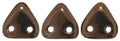 CzechMates Triangle Bead - Two Hole, Dark Bronze 6mm, 10 gram CzechMates