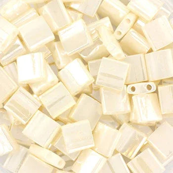 Miyuki Tila - Antique Ivory Ceylon 5mm, 5 gram Miyuki