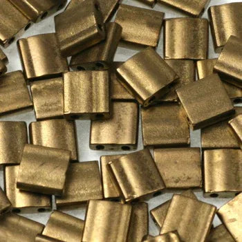 Miyuki Tila - Matt Metallic Guld 5mm, 5 gram Miyuki