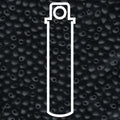 Miyuki Drop - Matt Black 3,4mm, 25 gram Miyuki