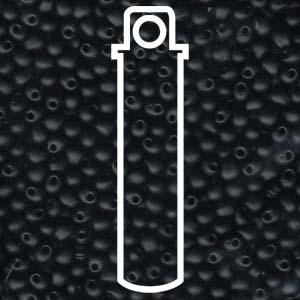 Miyuki Drop - Matt Black 3,4mm, 25 gram Miyuki