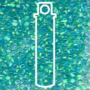 Miyuki Drops - Mintgreen Lined Light Blue 3,4mm, 25 gram Miyuki