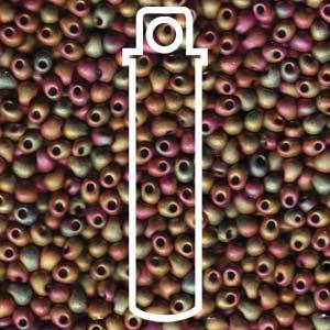 Miyuki Drop - Matte Metallic Khaki Iris 3,4mm - 25 gram Miyuki