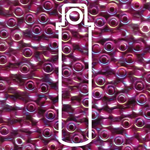 Miyuki Seed Beads - Raspberry Lined Crystal AB 6/0, 20 gram Miyuki