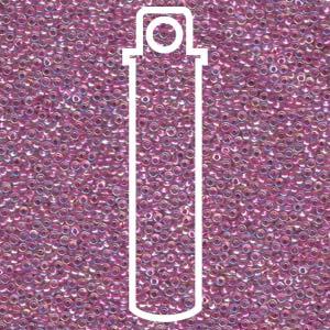 Miyuki Seed Beads - Lined Magenta AB 15/0, 8,2 gram Miyuki