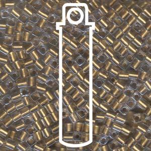 Miyuki Cubes - Metallic Gold Lined Crystal 3 mm, 20 gram Miyuki
