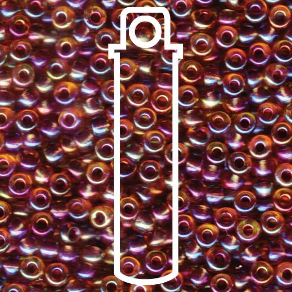 Miyuki seed beads - Berry Lined LT Topaz AB 6/0, 20 gram Miyuki