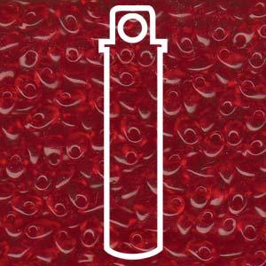 Miyuki Long Magatama - Transparent Red Orange 4x7mm 8,5gram Miyuki