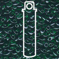 Miyuki Long Magatama - Transparent Green 4x7mm, 8,5 gram Miyuki