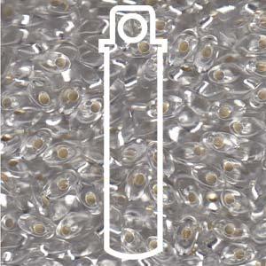 Miyuki Long Magatama - S/L Crystal 4x7mm Miyuki