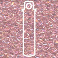 Miyuki Long Magatama - Pink Lined Crystal AB 4x7mm, 8,5 gram Miyuki