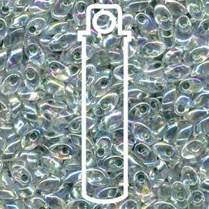 Miyuki Long Magatama - Lined Seafoam AB 4x7mm, 8,5 gram Miyuki