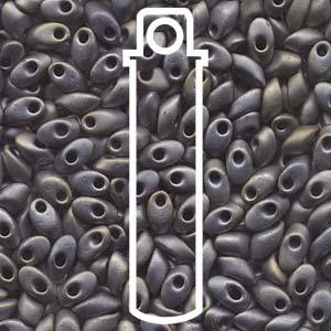 Miyuki Long Magatama - Matt Metallic Silver Grey 4x7mm Miyuki