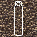 Miyuki Long Magatama - Matt Metallic Dark Bronze 4x7mm Miyuki