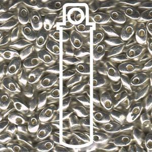 Miyuki Long Magatama - Galvanized Silver 4x7mm Miyuki