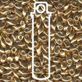 Miyuki Long Magatama - Galvanized Gold 4x7mm 8,5gram Miyuki