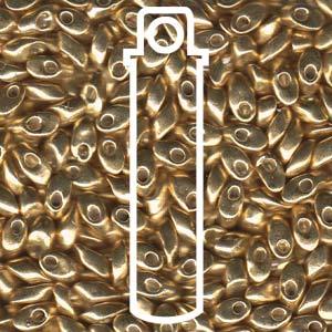 Miyuki Long Magatama - Galvanized Gold 4x7mm 8,5gram Miyuki