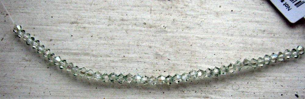 Tjeckiska MC Bicone - Crystal Viridian 3 mm, 1 sträng Preciosa