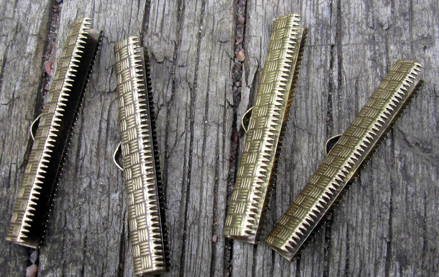 Ändfäste platta band Bronsfärgad - Bredare modell, 38 mm, 4-pack Grekisk Metall