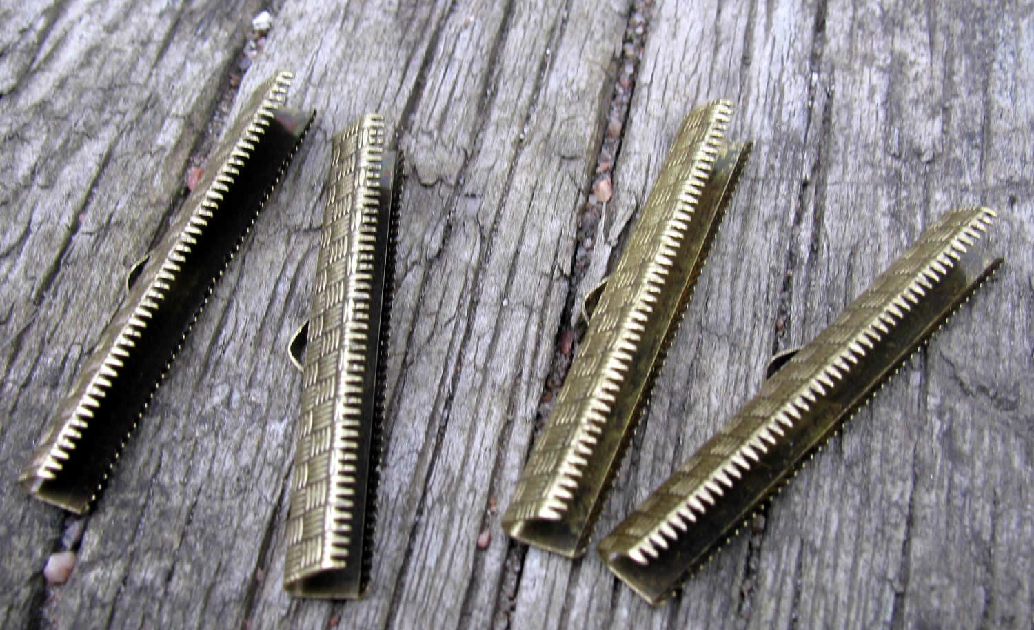 Ändfäste platta band Bronsfärgad - Bredare modell, 38 mm, 4-pack Grekisk Metall