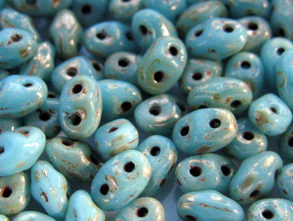miniDUO - Turquoise Blue Picasso, 10 gram Matubo