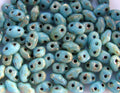 miniDUO - Turquoise Blue Picasso, 10 gram Matubo